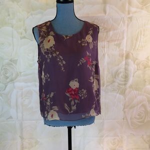 NWT Bridgetown Collection Silk Floral Sleeveless Top Medium